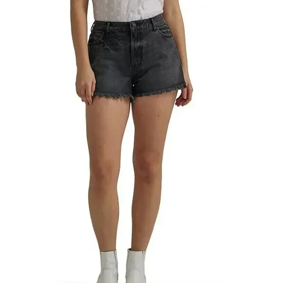 Wrangler High Rise Vintage Shorts; Black Wash, Size 14 - Picture 1 of 5